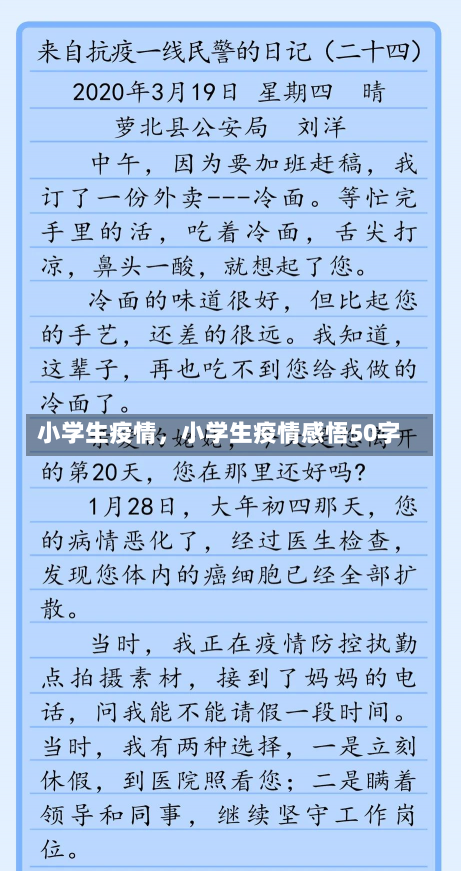 小学生疫情，小学生疫情感悟50字-第2张图片