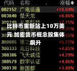 比特币重新站上10万美元 加密货币概念股集体飙升-第1张图片