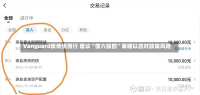 Vanguard反传统而行 建议“债六股四”策略以应对政策风险-第1张图片
