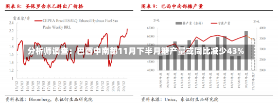 分析师调查：巴西中南部11月下半月糖产量或同比减少43%-第2张图片