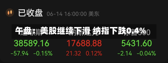 午盘：美股继续下滑 纳指下跌0.4%-第2张图片