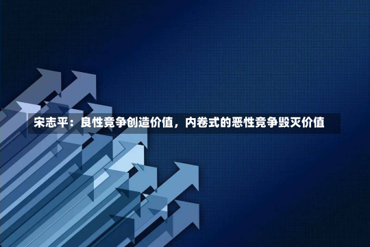 宋志平：良性竞争创造价值，内卷式的恶性竞争毁灭价值