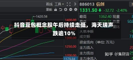 抖音豆包概念股午后持续走低，海天瑞声跌逾10%