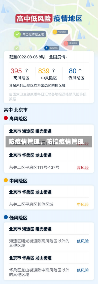 防疫情管理，防控疫情管理-第2张图片