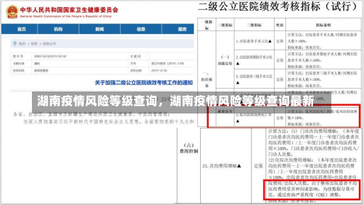 湖南疫情风险等级查询，湖南疫情风险等级查询最新