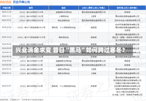 兴业消金求变 昔日“黑马”如何跨过寒冬？