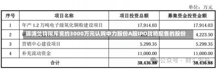 瑞浦兰钧拟斥资约3000万元认购中力股份A股IPO战略配售的股份-第2张图片